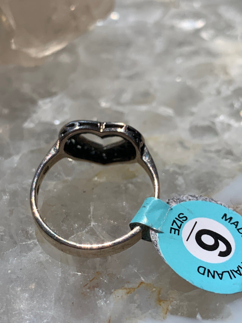 Sterling Heart Ring sz 6