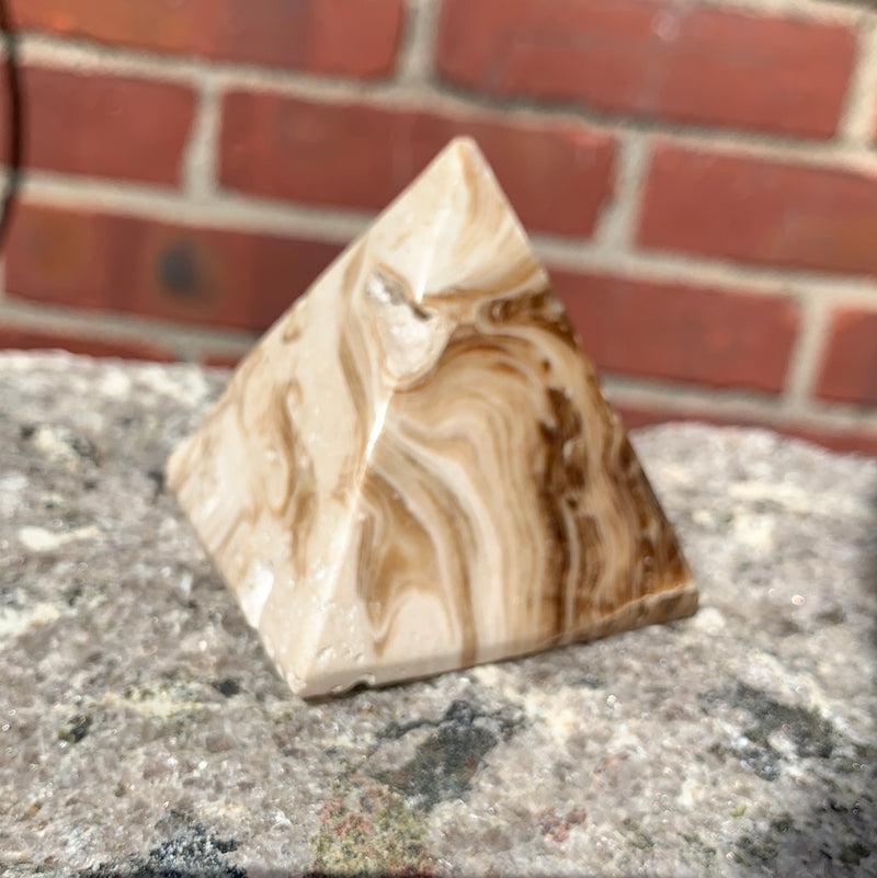 Chocolate Calcite pyramid