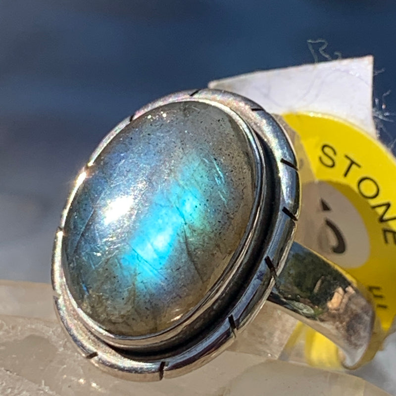 Labradorite ring sz 51/2