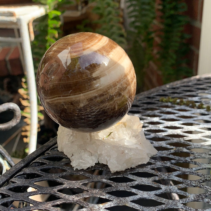 Chocolate Calcite Sphere