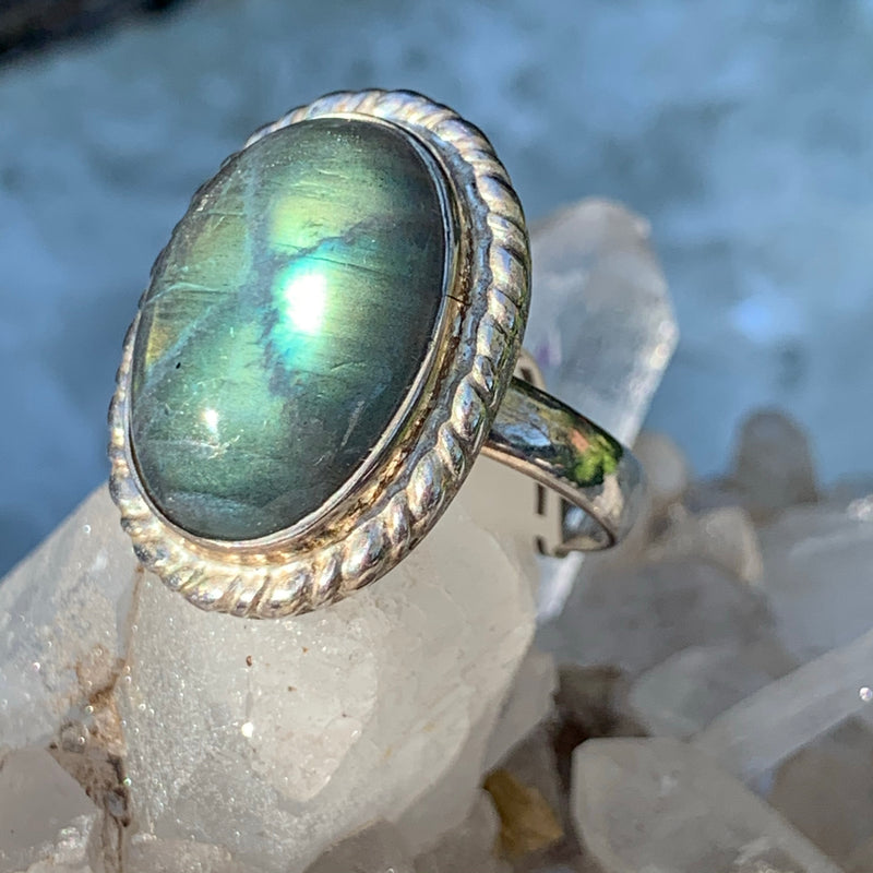 Labradorite ring sz7