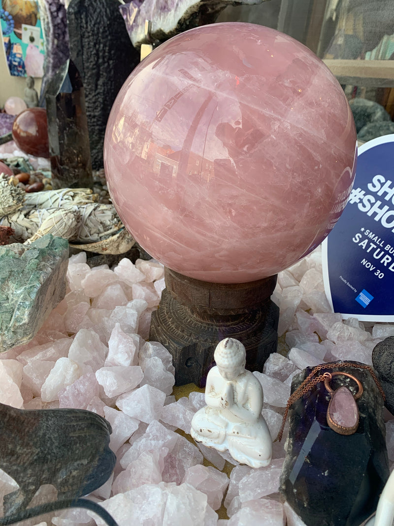 Large Rose Quartz sphere