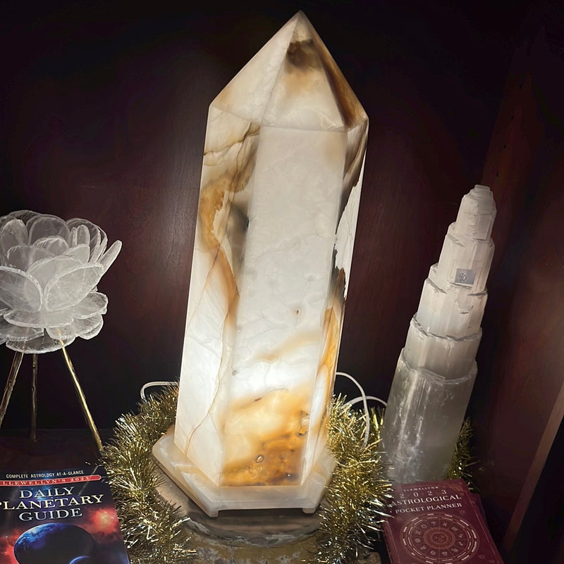 White Onyx Lamp