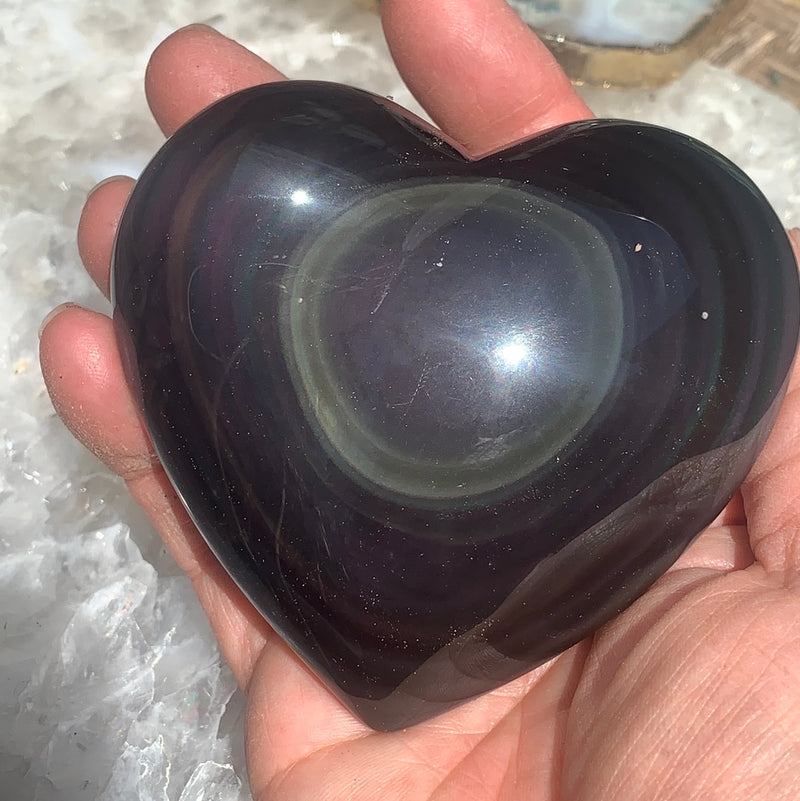 Rainbow  Obsidian Heart