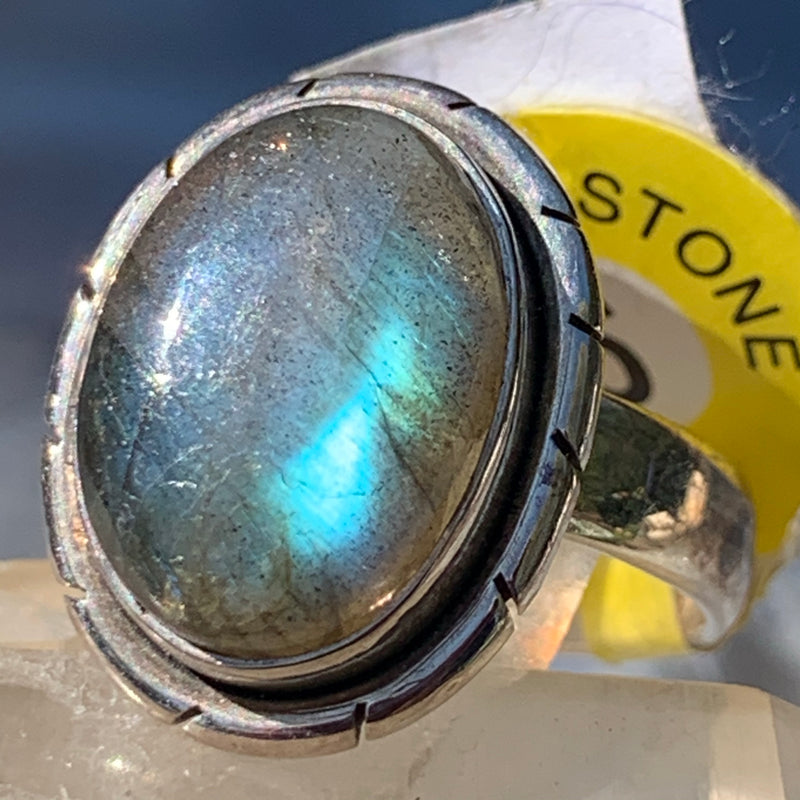 Labradorite ring sz 51/2